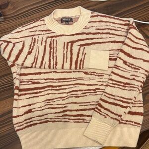 Cream and Brown Sweater